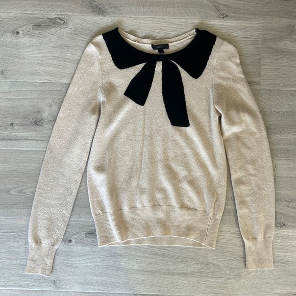 Jcrew oversized ribbon bow printed knit top - Picture 2 of 10